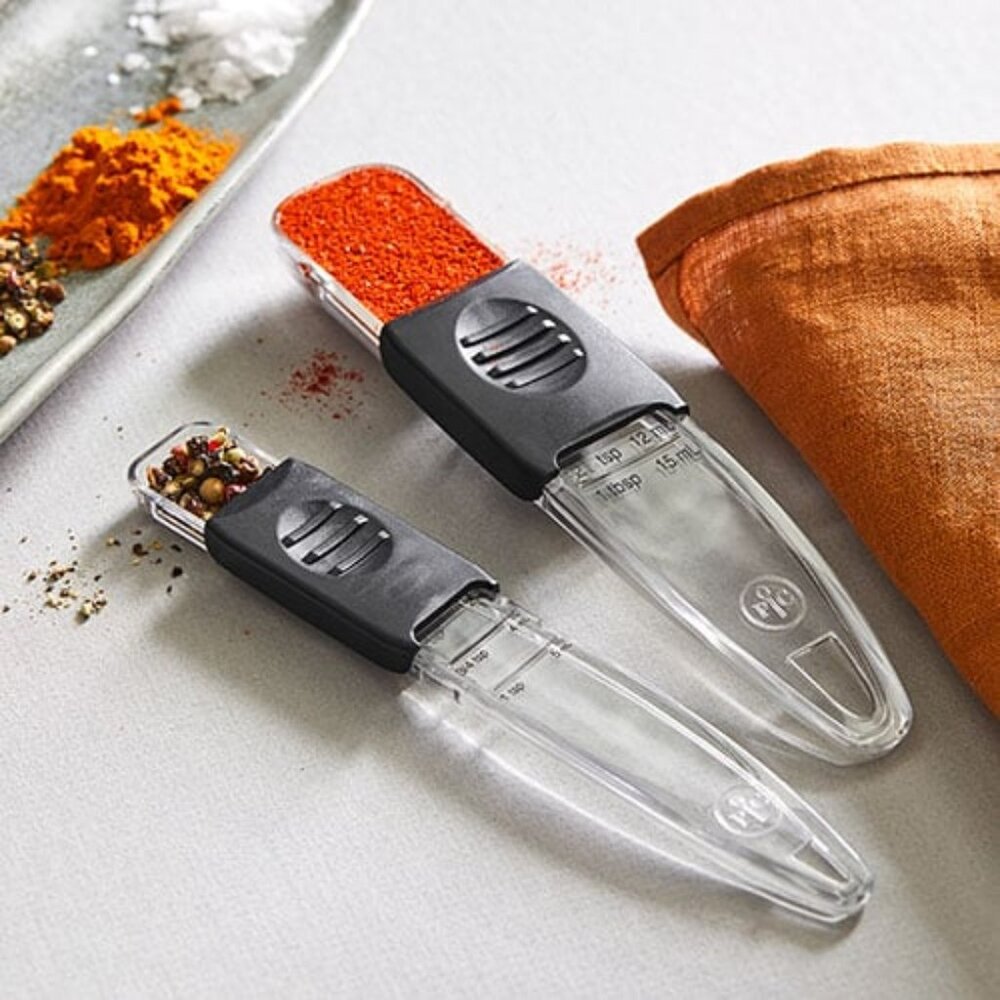 NEW-PAMPERED CHEF-Adjustable Measuring Spoon Set